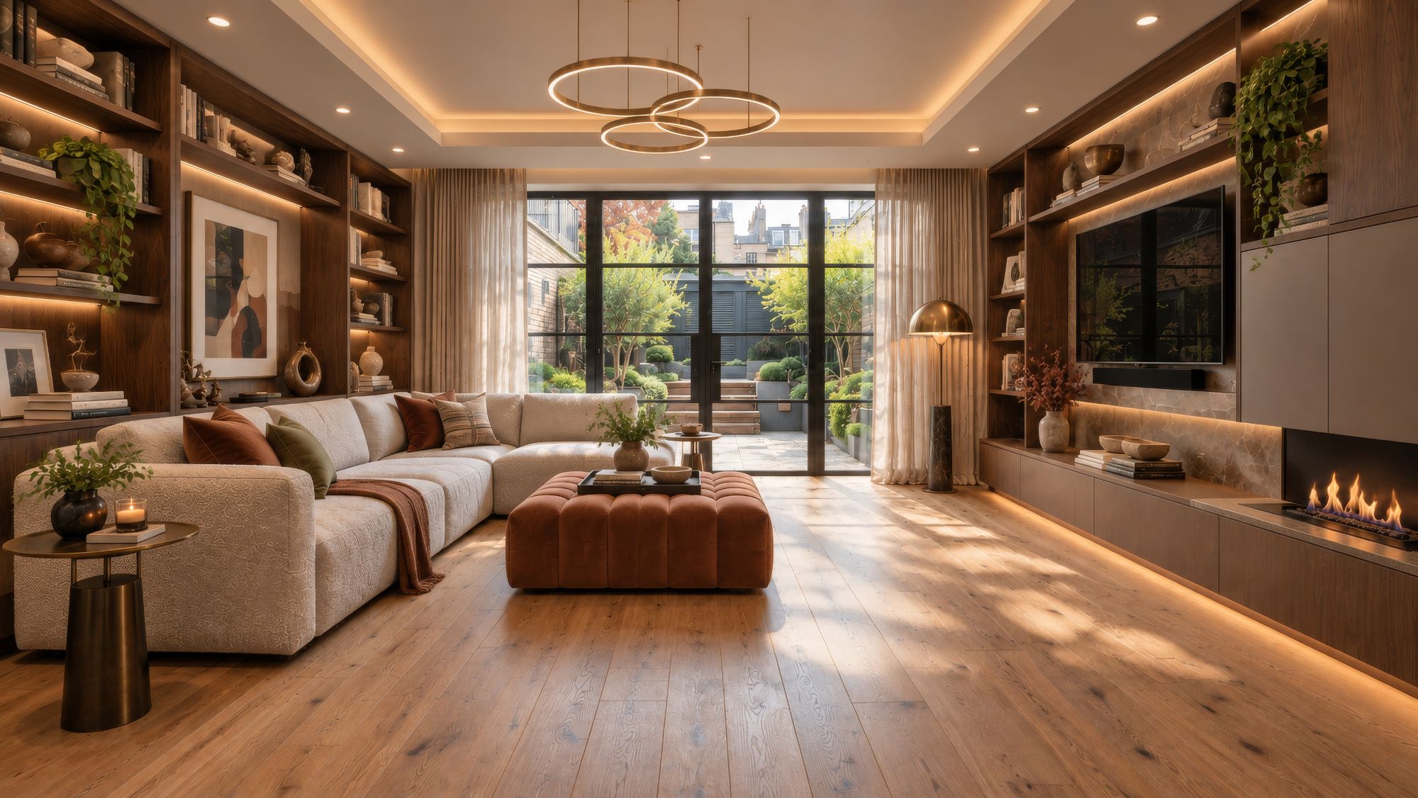 Wohnzimmer mit Bücherregal